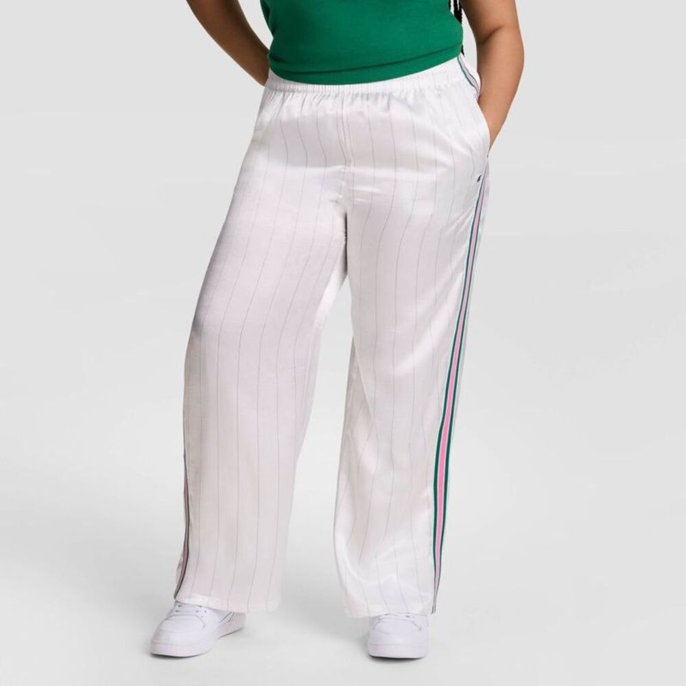 Champion Women's Game Set Match Pants - White Pinstripe 3X